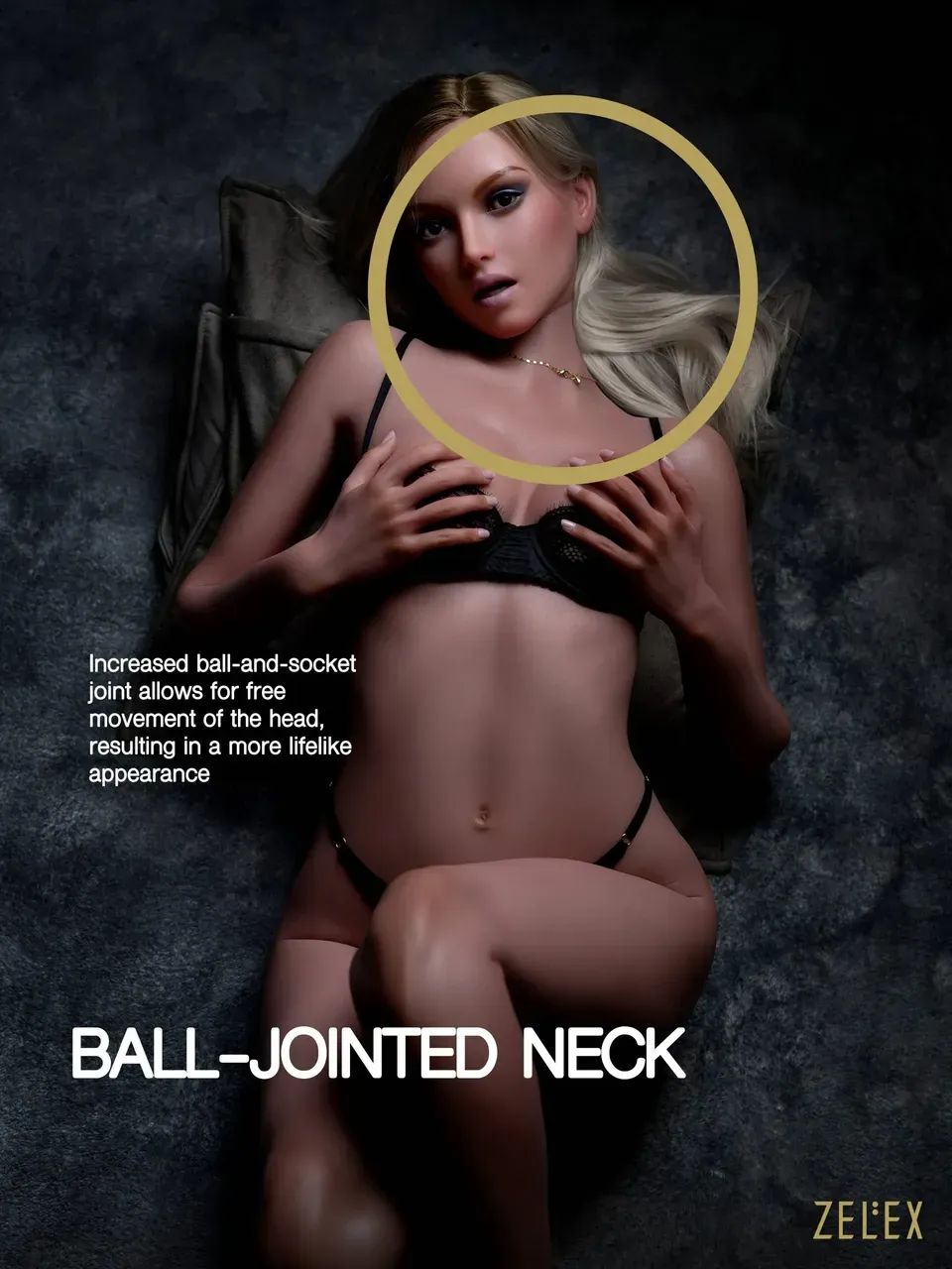 ZELEX Sex Doll mit Kugelgelenk am Hals