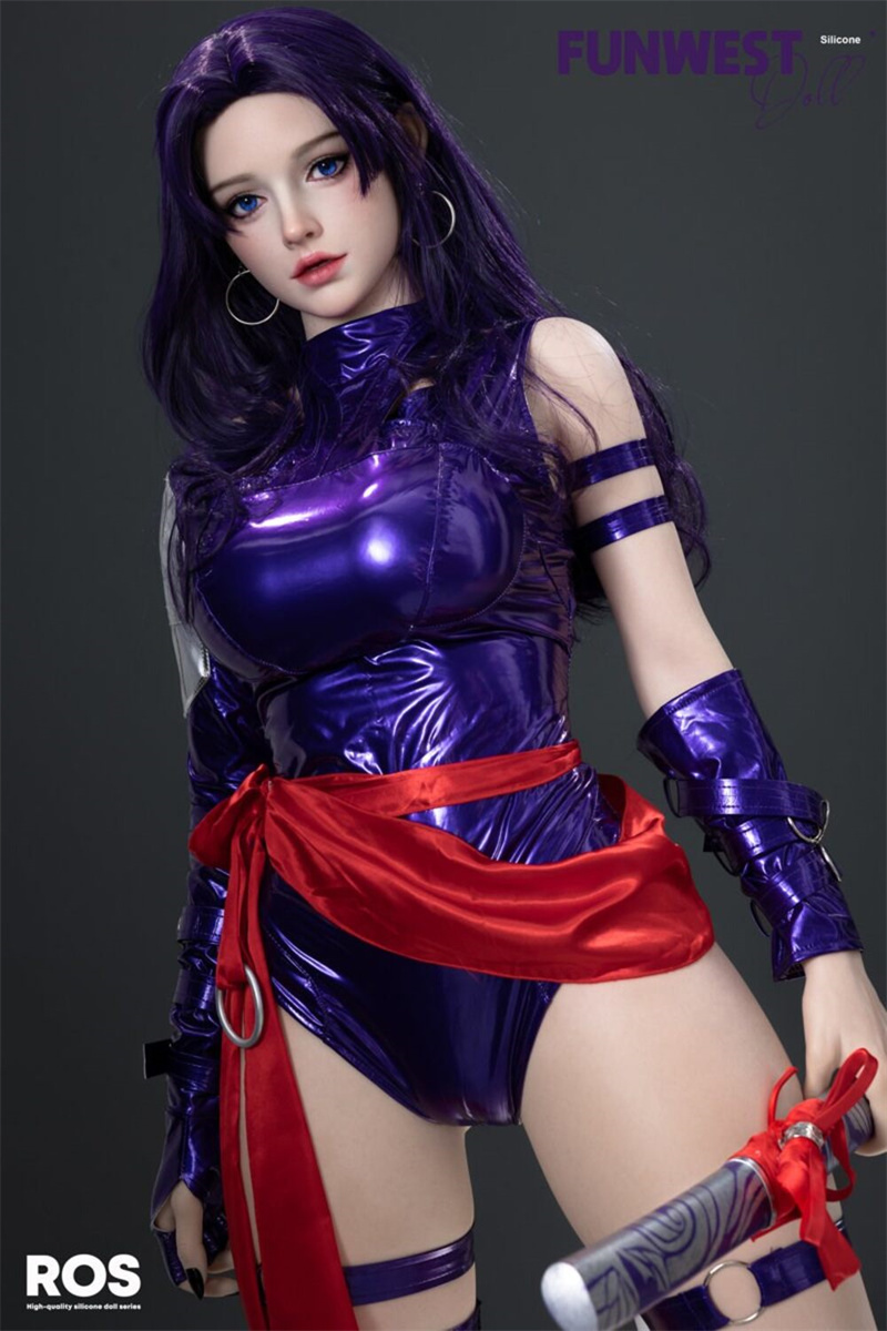 FunWest Dolls Psylocke mit violettem Kampfanzug