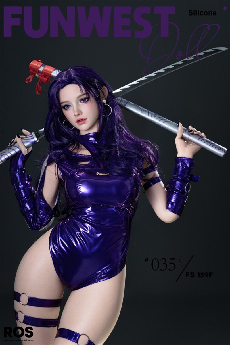 F-Cup Silikon Sexpuppe im Superhelden-Look
