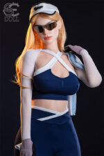 Lebensechte Sport Love doll mit blondem Haar