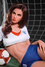 173 cm C-Cup SY Silikonkopf Sex Doll Brooke im Fußball-Look