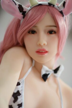 Real sexpuppe mit rosa Haaren