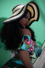 Kohlschwarz glatte Haut real doll