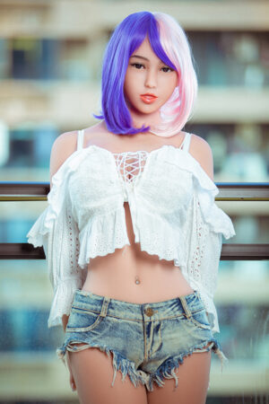 Kurzen lila-rosa Haaren Sex Doll