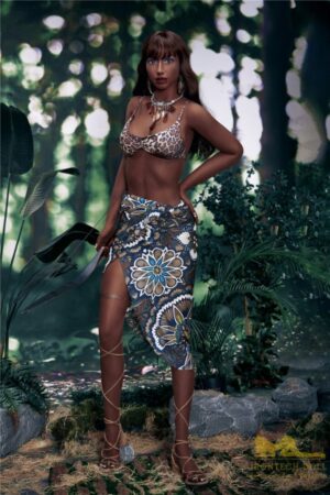 Lebensechte sex doll in Leoparden-Dessous