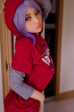 TPE Sexpuppe porn roten Kapuzenpullover