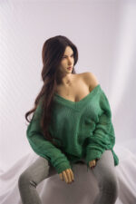 langes braunes Haar TPE sexdoll