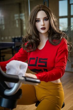 Lebensechte Sex doll mit Dunkelbraun Lippen