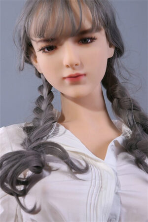 Silbergrauem Pferdeschwanz Real doll Sexpuppe