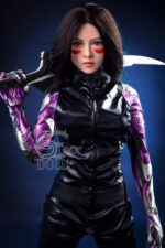 Lebensechte sexdoll mit Messer