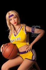 Climax doll im gelben Ballanzug