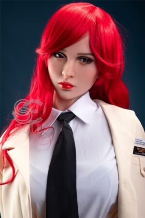 TPE Real doll mit Rote lockigem Haar