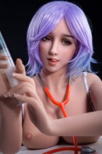 Real doll porn mit herausgestreckter Zunge
