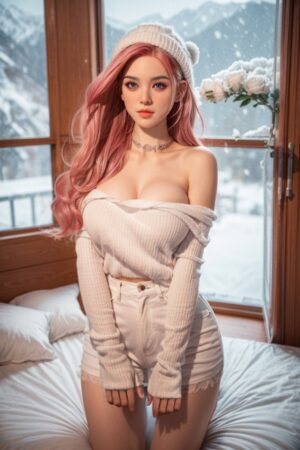Rosa Haar Japanische Sex Puppe
