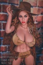 Real Doll Puppe mit Cowboyhut