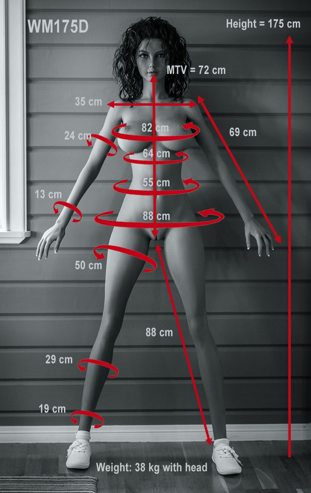 WM Sexpuppe lebensecht 175cm D-cup