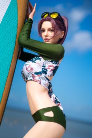 Lila Haare Sexpuppen fick